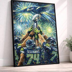 Seahawks Super Win Art – NFL Victory Celebration Print